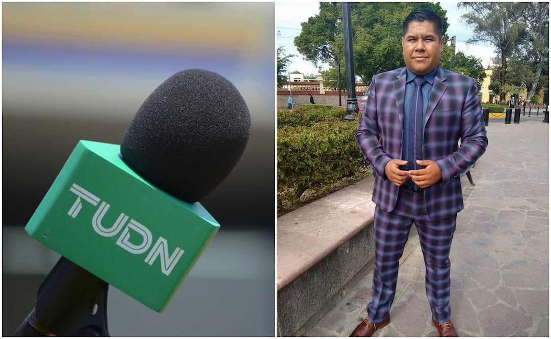 Micrófono de TUDN y 'Chuyón' Hernández en Guadalajara / FOTOS: Especial y Twitter @jhernandez83