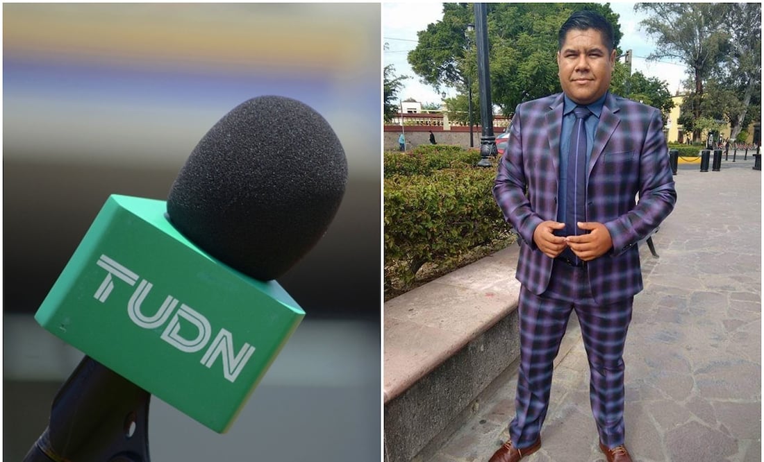 Micrófono de TUDN y 'Chuyón' Hernández en Guadalajara / FOTOS: Especial y Twitter @jhernandez83