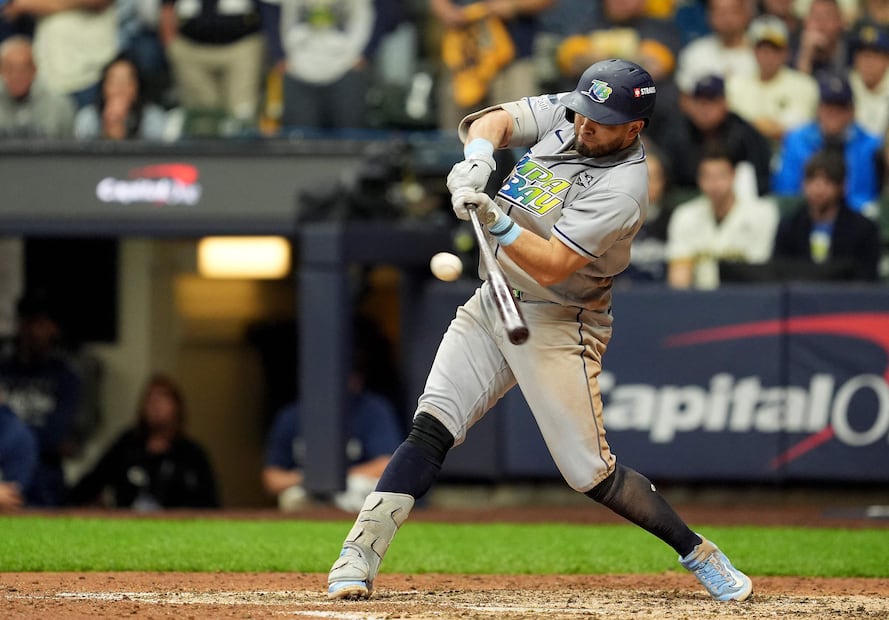 Jonathan Aranda con los Tampa Bay Rays - Foto: AFP