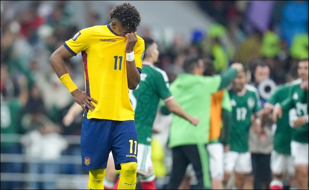 Kevin Rodríguez en lamento, durante el partido de Dieciseisavos de Final de la Copa Mundial de la FIFA 2026, entre la Selección Nacional de México y la Selección de Ecuador. FOTO: Imago7