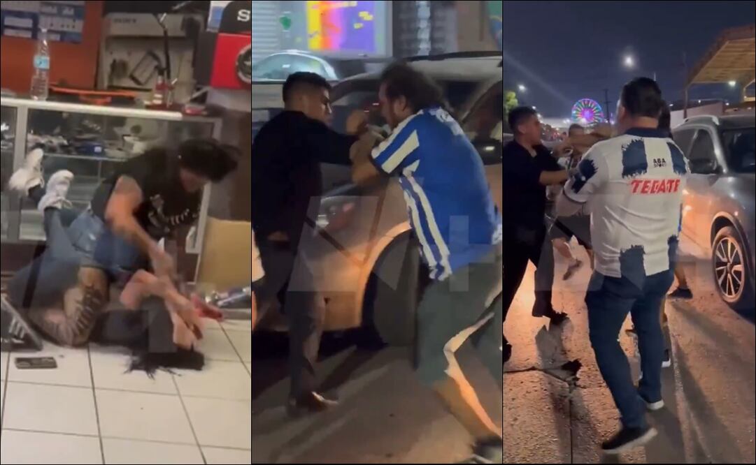 La violencia se desató en Monterrey tras el juego de Ida entre Rayados y Cruz Azul. FOTOS: Capturas