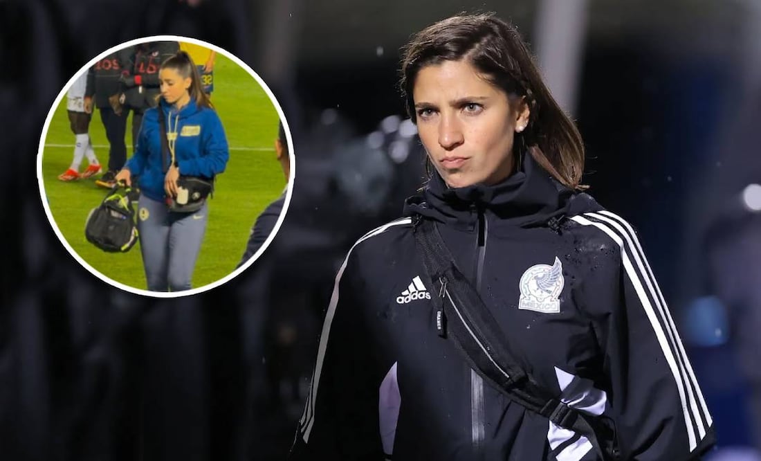 Alexia Meouchi, doctora del América, deslumbró con su presencia en el duelo ante los Xolos de la J2. FOTO: @alexiameouchi / Especial