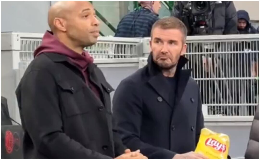 Thierry Henry y David Beckham en San Siro / FOTO: Captura