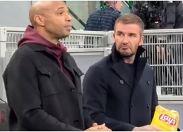 Beckham se enojó con Thierry Henry... ¡porque se comió sus papas!