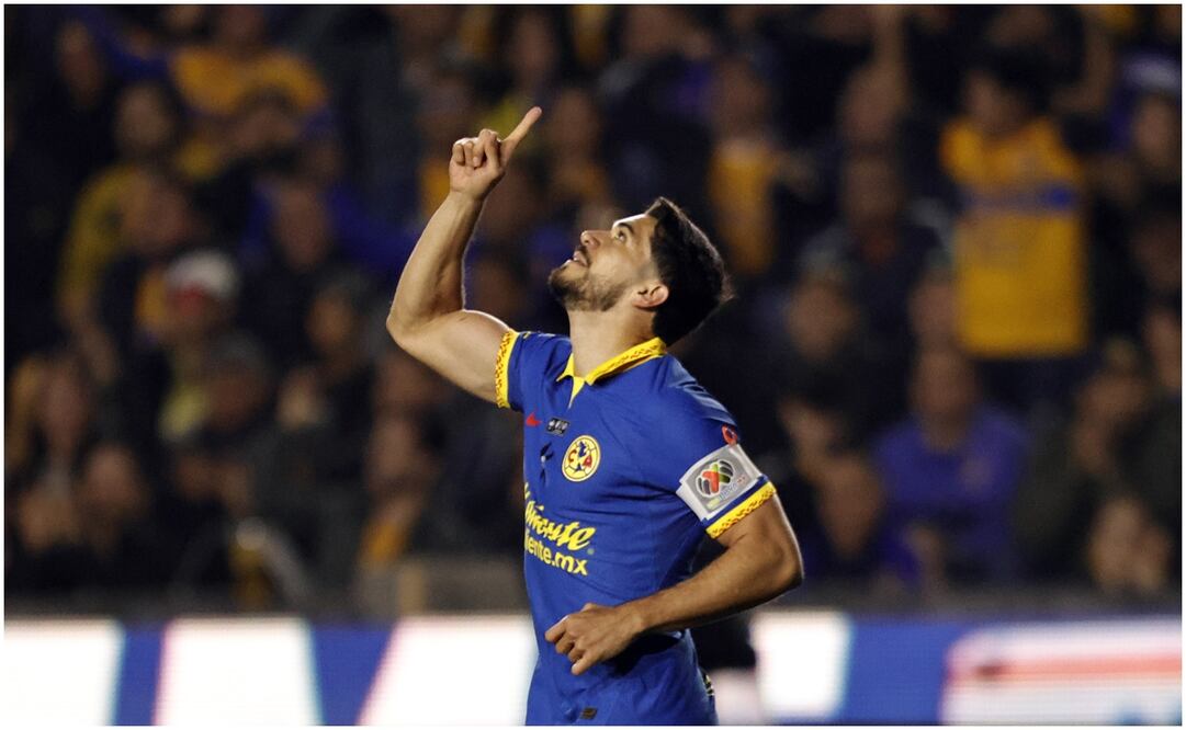 Henry Martín tras anotar con América ante Tigres / FOTO: Imago7