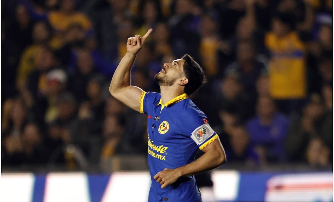 Henry Martín tras anotar con América ante Tigres / FOTO: Imago7