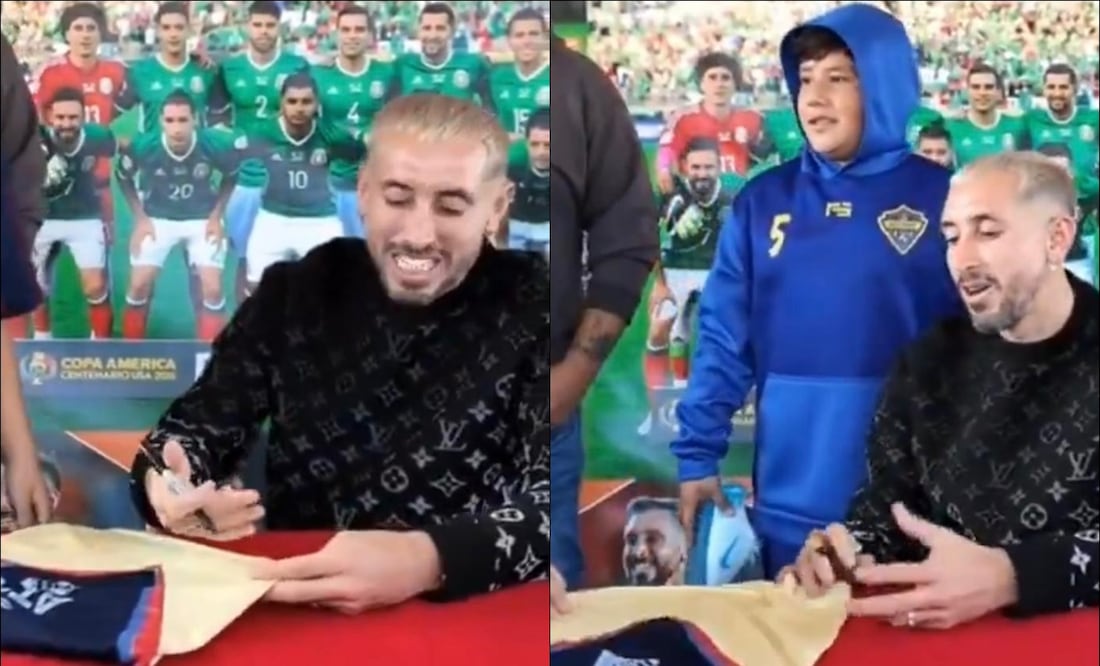 Héctor Herrera evidenció su disgusto por autografiar camiseta del América: “Me van a salir ronchas” / FOTOS: Captura de Pantalla
