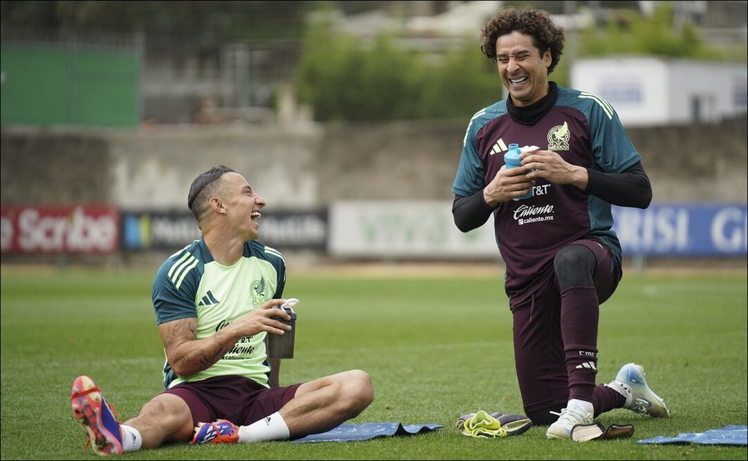 Andrés Guardado y Guillermo Ochoa, en la concentración de la Selección Mexicana. FOTO: Imago7