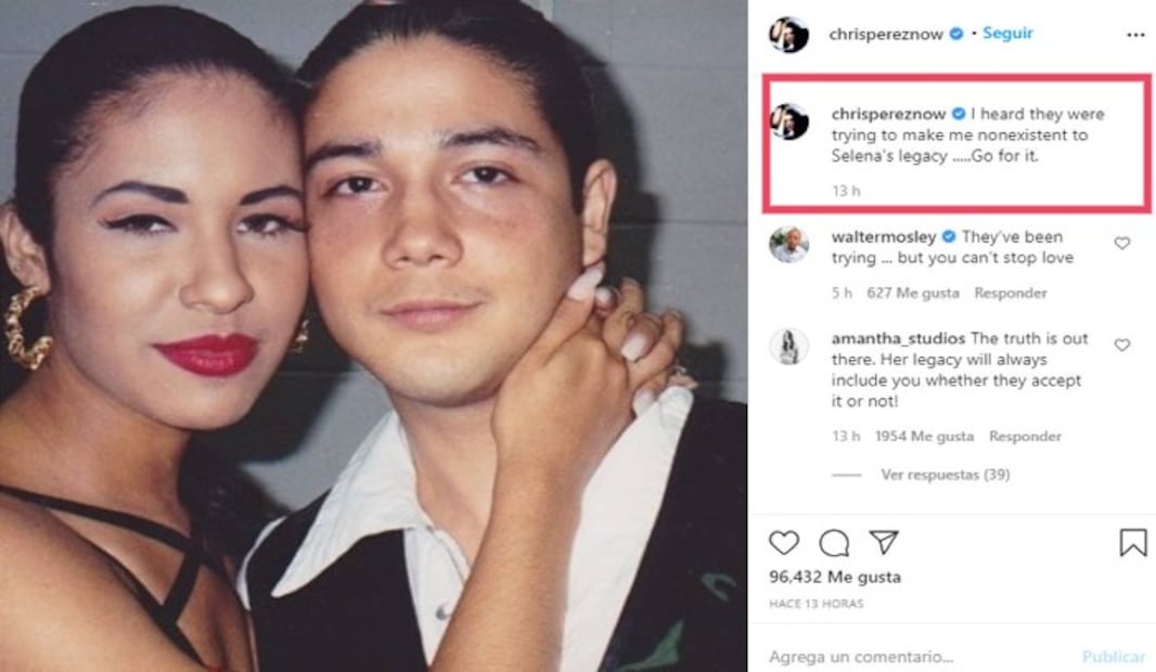 Las revelaciones de Chris Pérez, esposo de Selena, tras su muerte