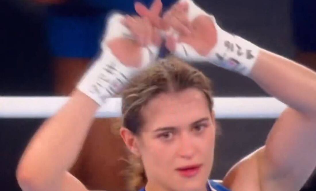 La boxeadora turca realizó un gesto antideportivo. Foto: Especial.