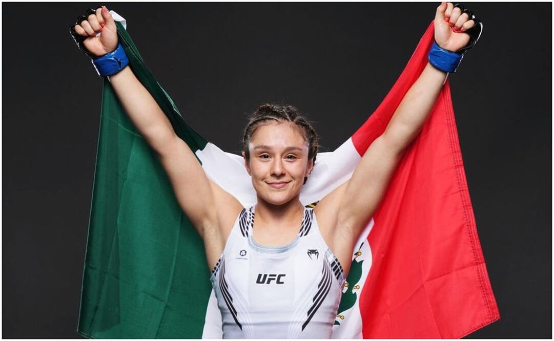 Alexa Grasso con la bandera de México en UFC / FOTO: Instagram @alexa_grasso