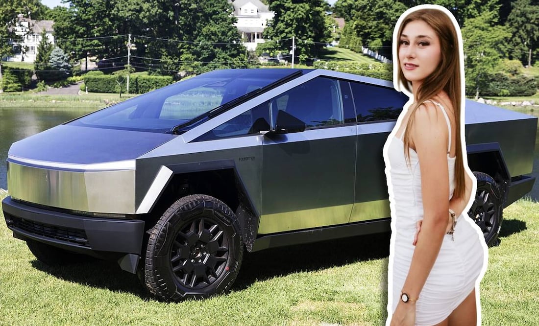 Tatiana Flores subió varias historias a Instagram presumiendo la nueva Tesla Cybertruck. Foto: Especial