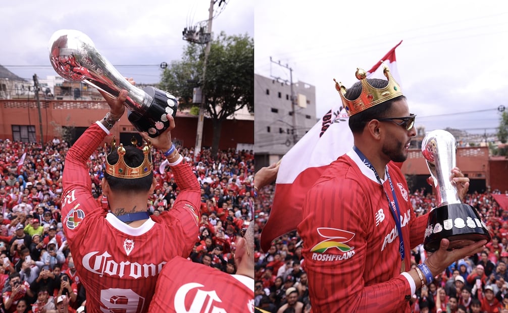 Alexis Vega en desfile de campeón del Toluca / Foto: @tolucafc