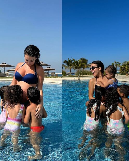 Posible embarazo de Georgina Rodríguez desata rumores en sus vacaciones. Fuente: Instagram @georginagio