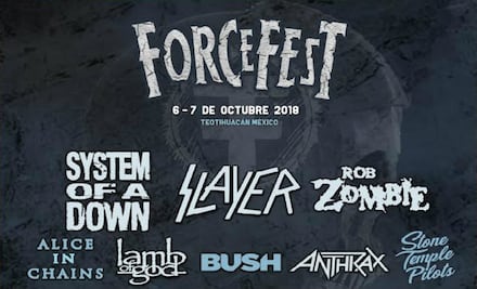 Conoce los días y escenarios en los que estará cada banda en el Force Fest