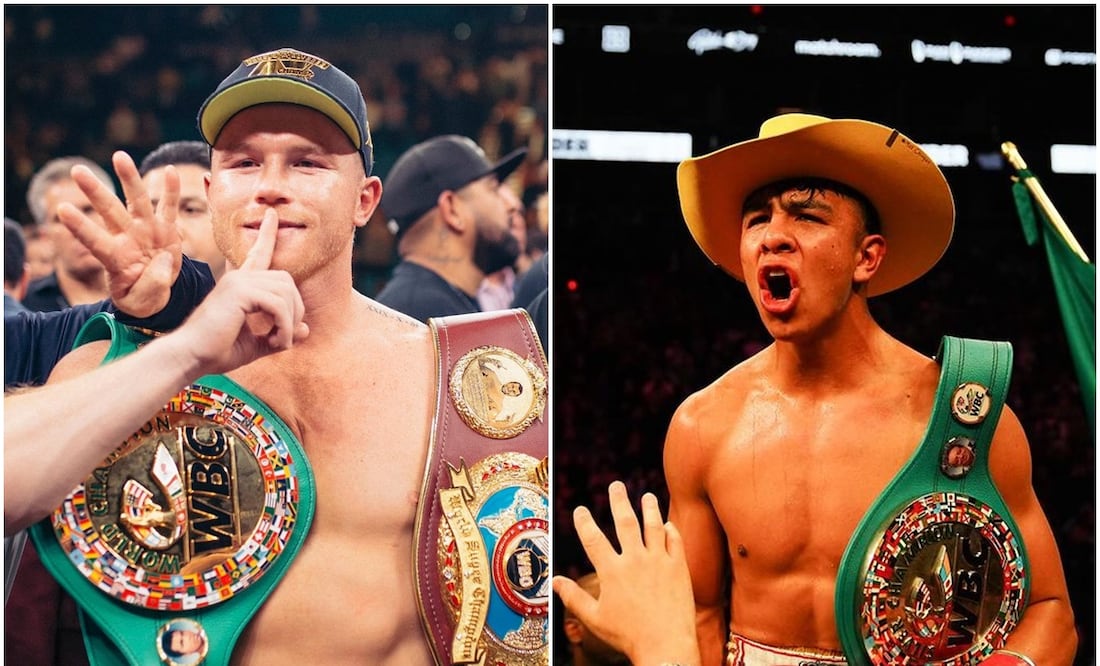 Saúl 'Canelo' Álvarez y Jaime Munguía tras ganar una pelea / FOTOS: Instagram @caneloteam y @jaimemunguiaoficial