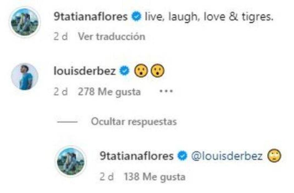 Así fue el guiño que realizó el sobrino de Eugenio Derbez a Tatiana Flores en Instagram. Foto: Especial