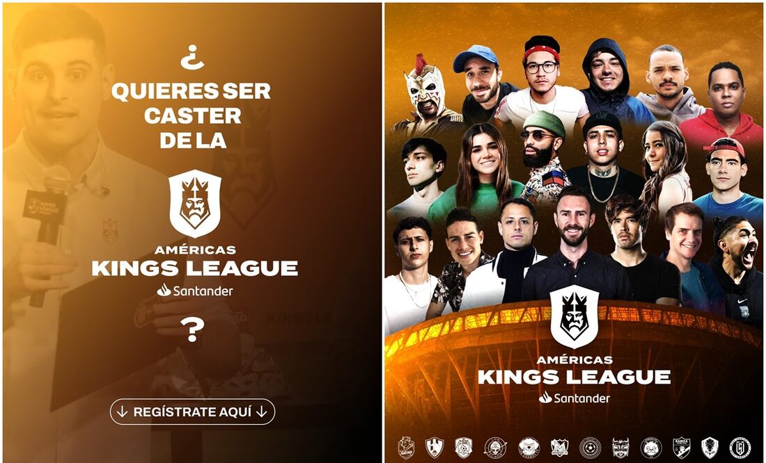 Abren convocatoria para ser caster de la Kings League Américas - Twitter: @kingsleague_am