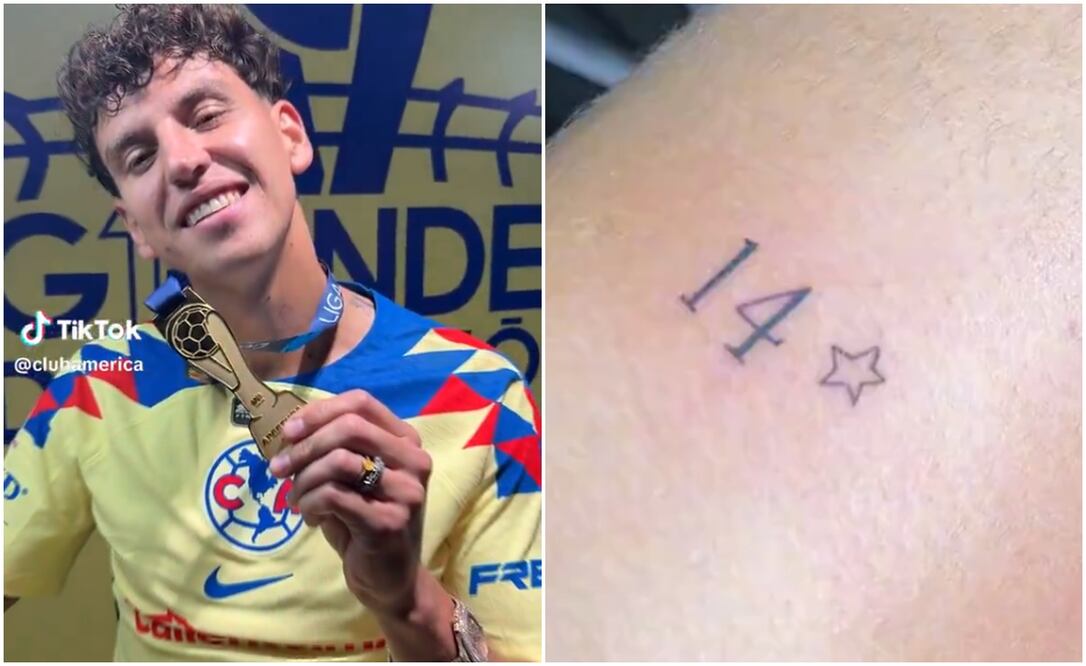 Igor Lichnovsky con la medalla de campeón y el tatuaje de la 14 / FOTO: Capturas