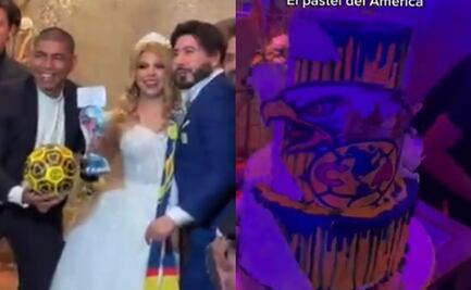 Se hace viral boda con temática americanista, equipo favorito del novio