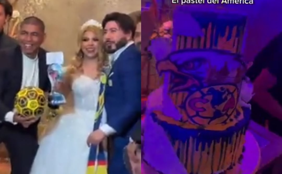 Se hace viral boda con temática americanista, equipo favorito del novio