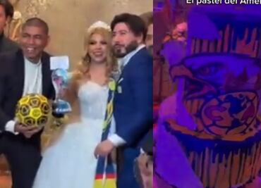 Se hace viral boda con temática americanista, equipo favorito del novio