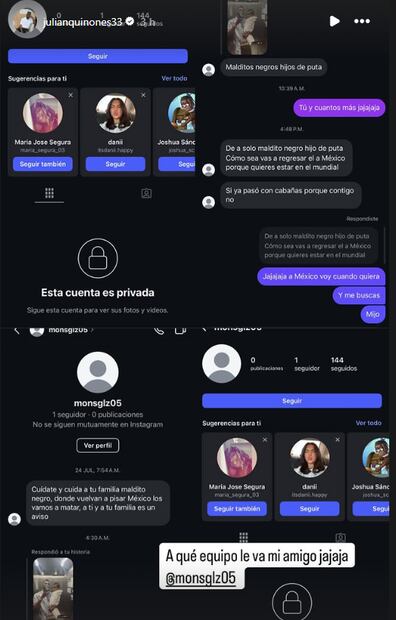 Quiñones compartió las amenazas de muerte en sus redes sociales. Foto: julianquinones33.