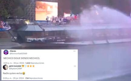 Argentinos se burlaron de mexicanos que recibieron un chorro de agua en la ceremonia de inauguración