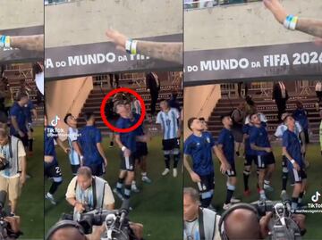 Ángel di María escupió a los aficionados de Brasil cuando se dirigía a los vestidores