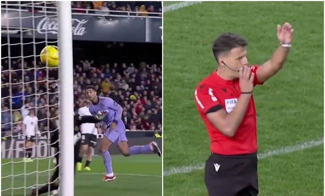 Árbitro termina el partido cuando Bellingham anotaba el del triunfo - Foto: Especial