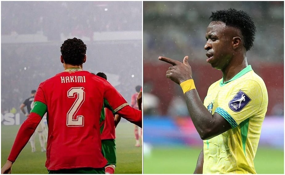 Hakimi y Vinicius Jr. Foto: Especiales
