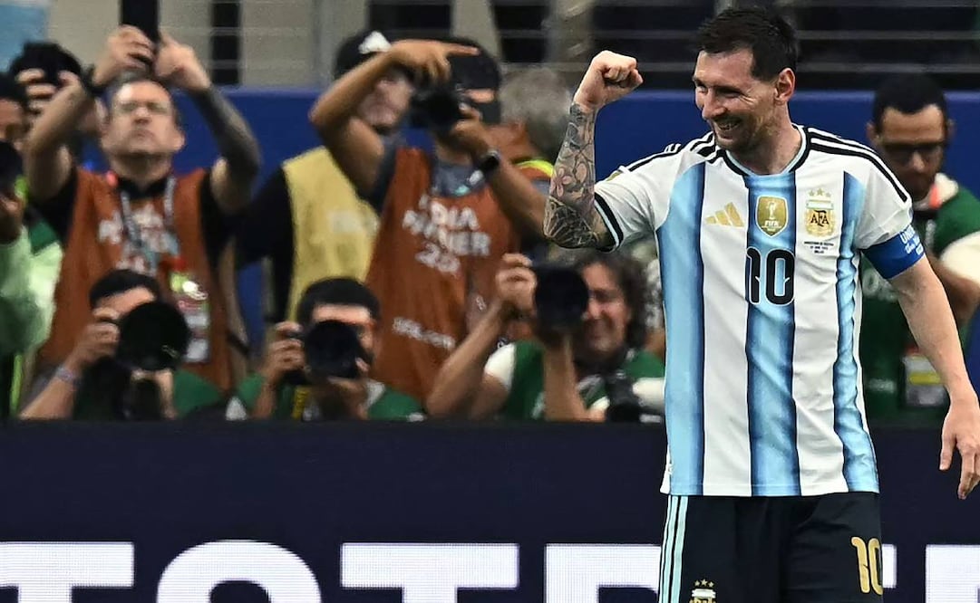 Lionel Messi festeja ante Austria / Foto: AFP