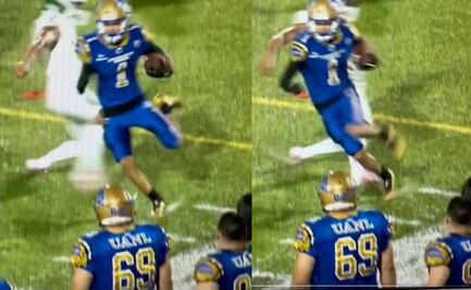 Jugador de Aztecas se equivocó de deporte y dio tremenda patada a corredor de Auténticos Tigres