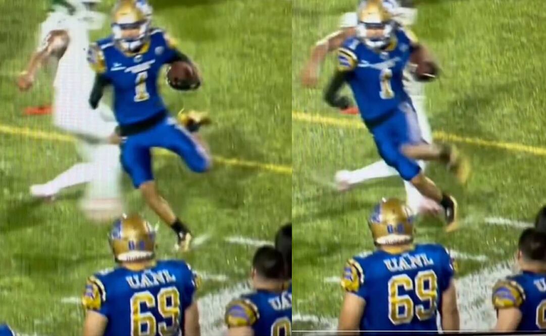 El pateador de Aztecas le propino una plancha al de Auténticos Tigres. Foto: Especial