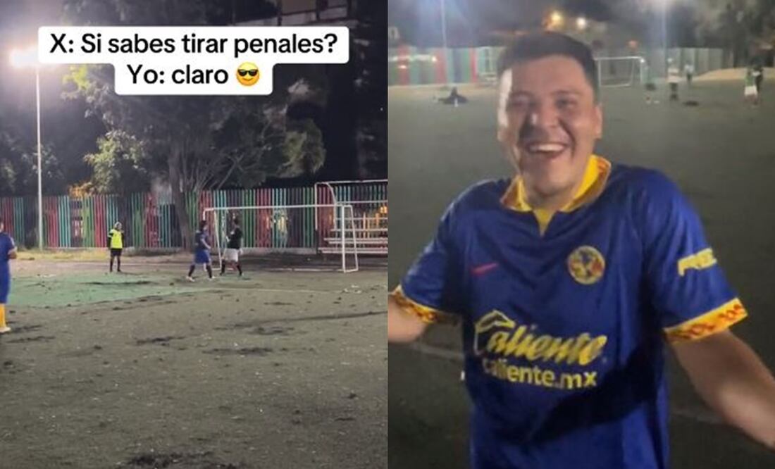 La increíble forma de cobrar un penal de un "jugador" del América - Foto: Especial