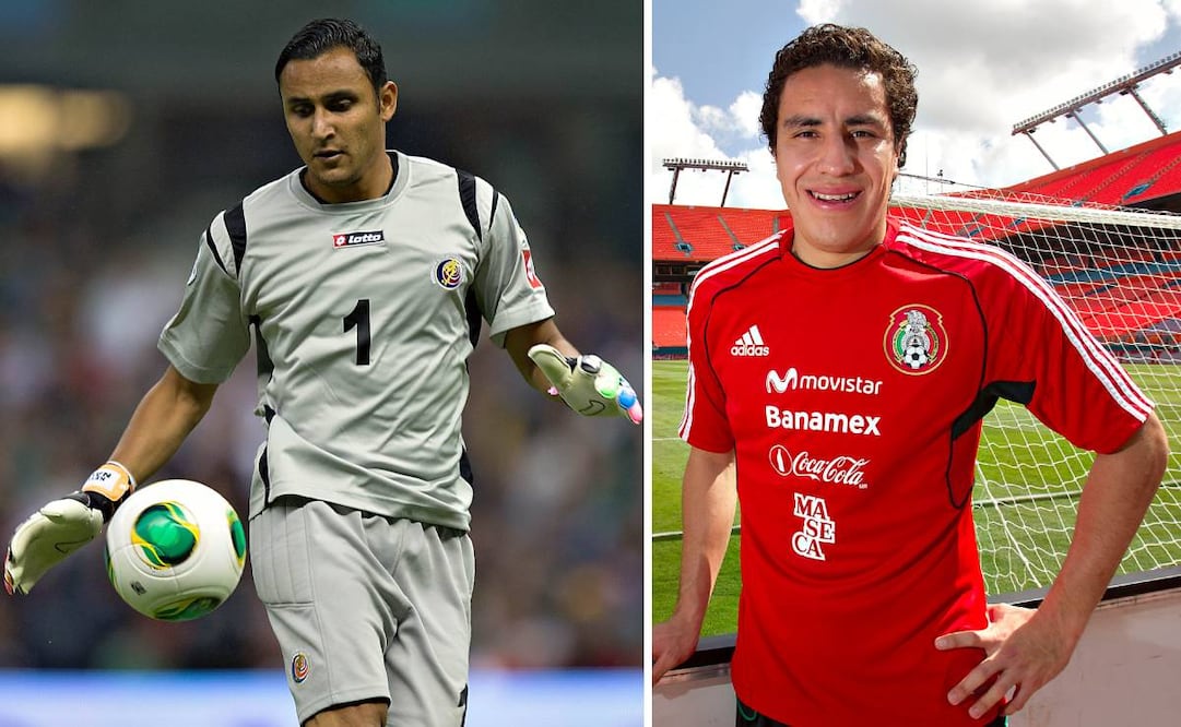 Keylor Navas y Efraín Juárez se llegaron a enfrentar en los partidos entre Costa Rica y México. Foto: Especial