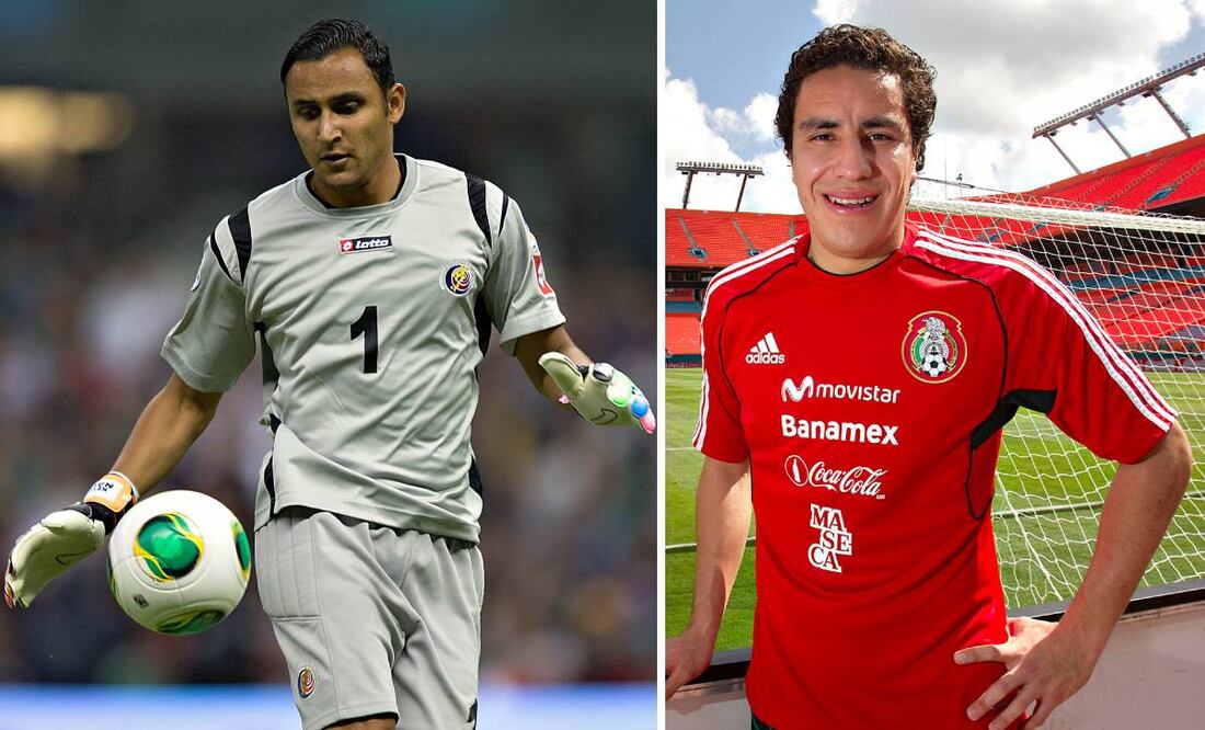 Keylor Navas y Efraín Juárez se llegaron a enfrentar en los partidos entre Costa Rica y México. Foto: Especial