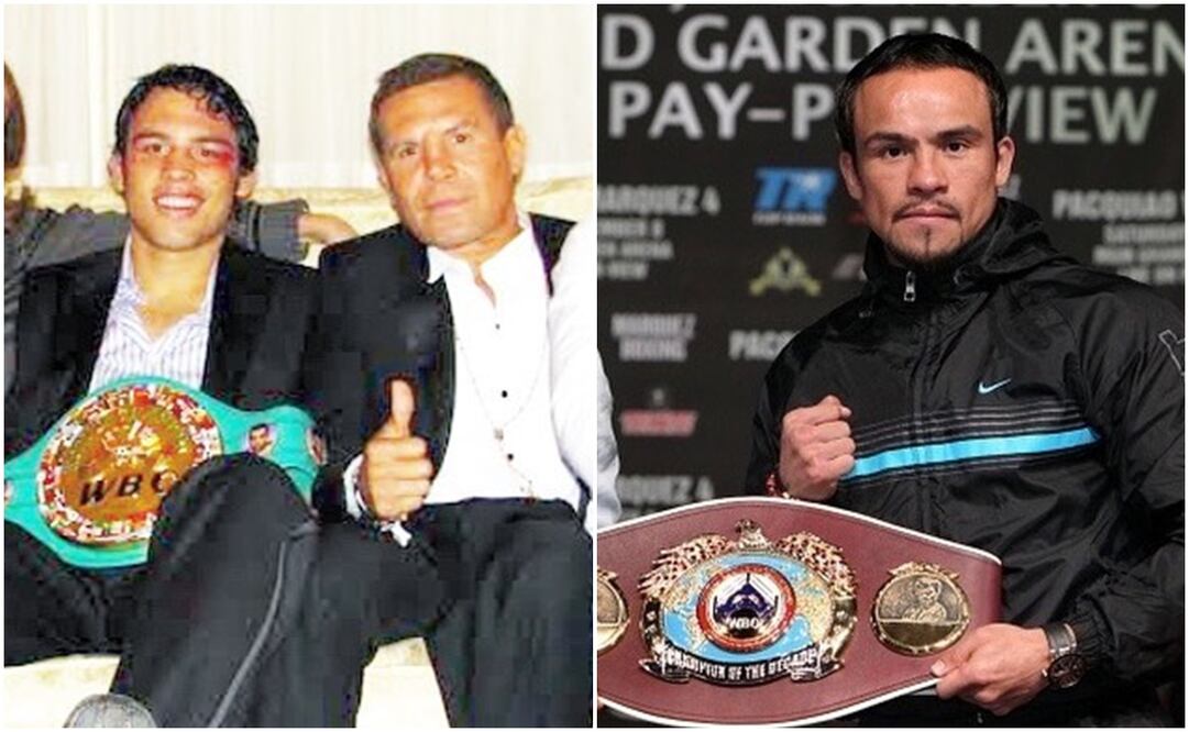 Julio César Chávez padre e hijo y Juan Manuel 'Dinamita' Márquez / FOTO: Instagram @jcchavezjr y @jmmarquezof