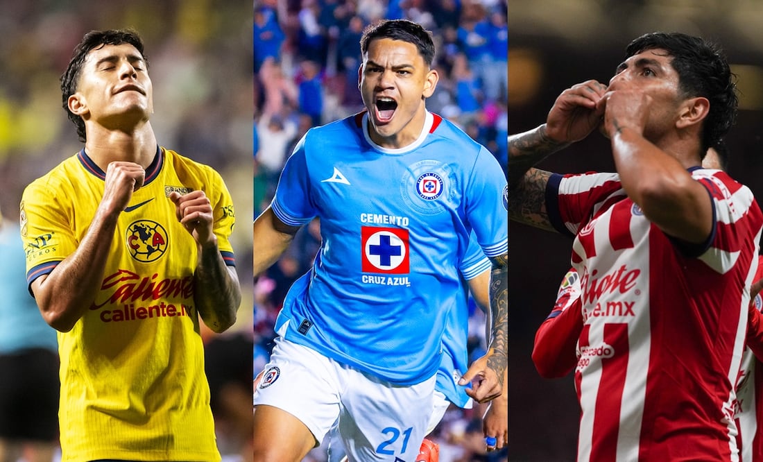 América, Cruz Azul y Chivas en festejo durante el Apertura 2024 - Fotos: Imago7