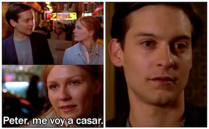La escena original del meme de Mary Jane rechazando a Peter Parker