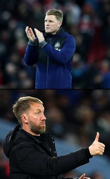 Eddie Howe y Graham Potter. Fuente: Producción El Universal