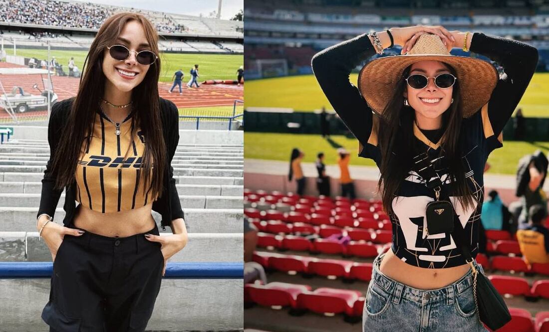 Mafer Shof estuvo presente en el sorpresivo triunfo de Pumas ante León. Foto: Especial