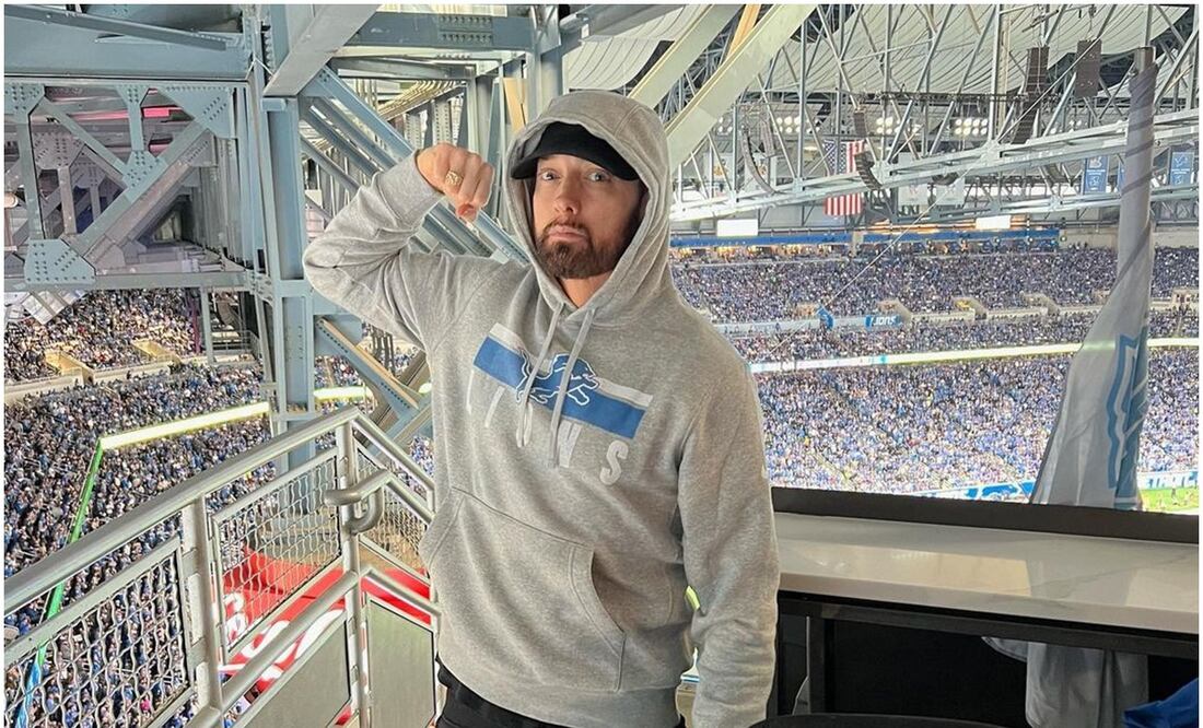 Eminem presente en Ford Field para un partido de los Lions de Detroit / FOTO: Instagram @eminem