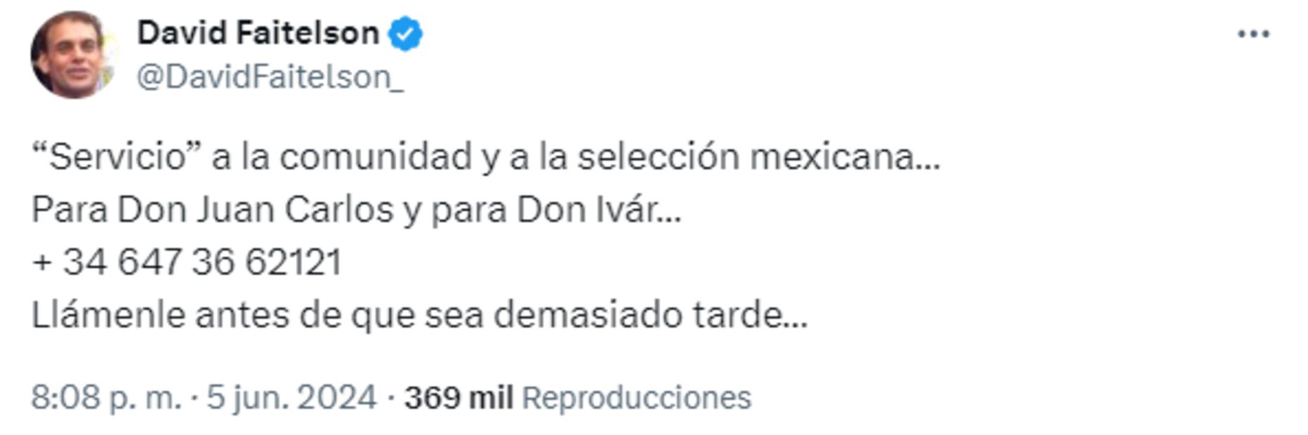 Esta es la información del Vasco que publicó en redes sociales Faitelson. Foto: Especial