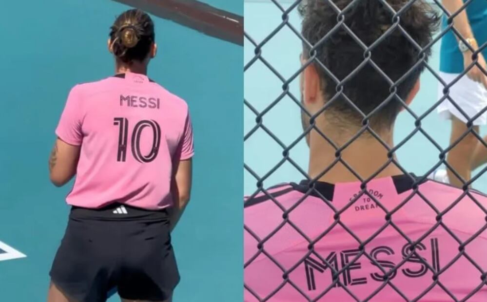 Tenistas lucen la camiseta de Lionel Messi con el Inter Miami / Foto: Especiales