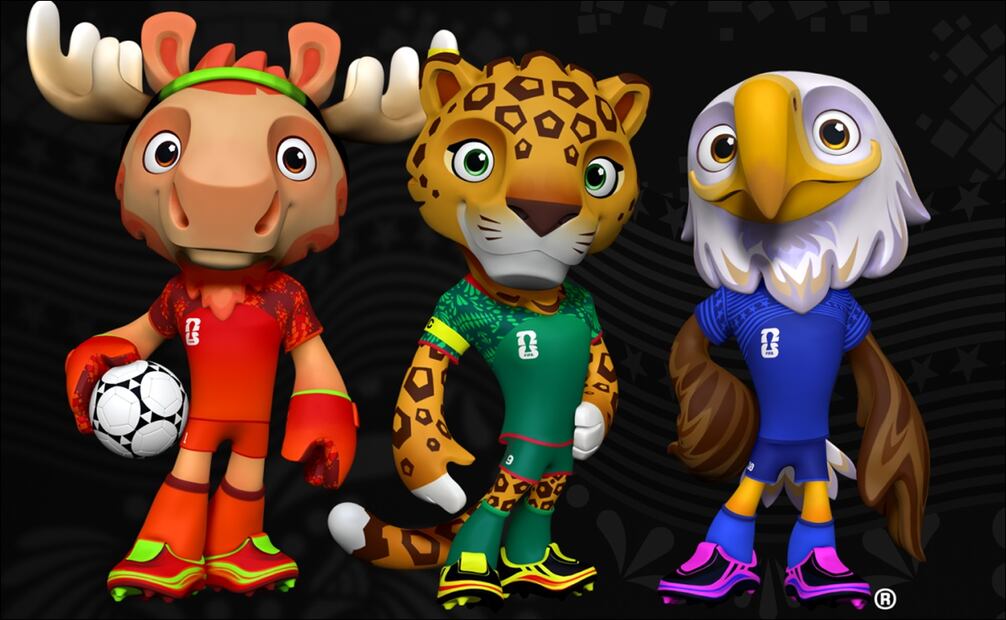 Maple, Zayu y Clutch, las mascotas del Mundial 2026. FOTO: FIFA