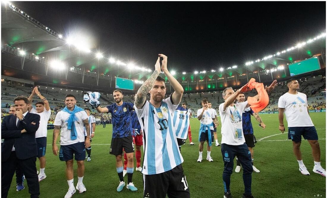 Leo Messi tras la victoria de Argentina en el Maracaná por Eliminatorias Conmebol / FOTO: Instagram @leomessi