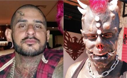 Él es el “Satán humano”, un brasileño con colmillos y cuernos 