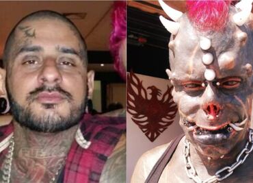 Él es el “Satán humano”, un brasileño con colmillos y cuernos