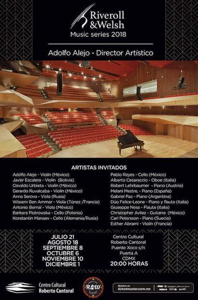 La CDMX sede del Primer Festival Internacional de Música de Cámara Riveroll & Welsh Music 